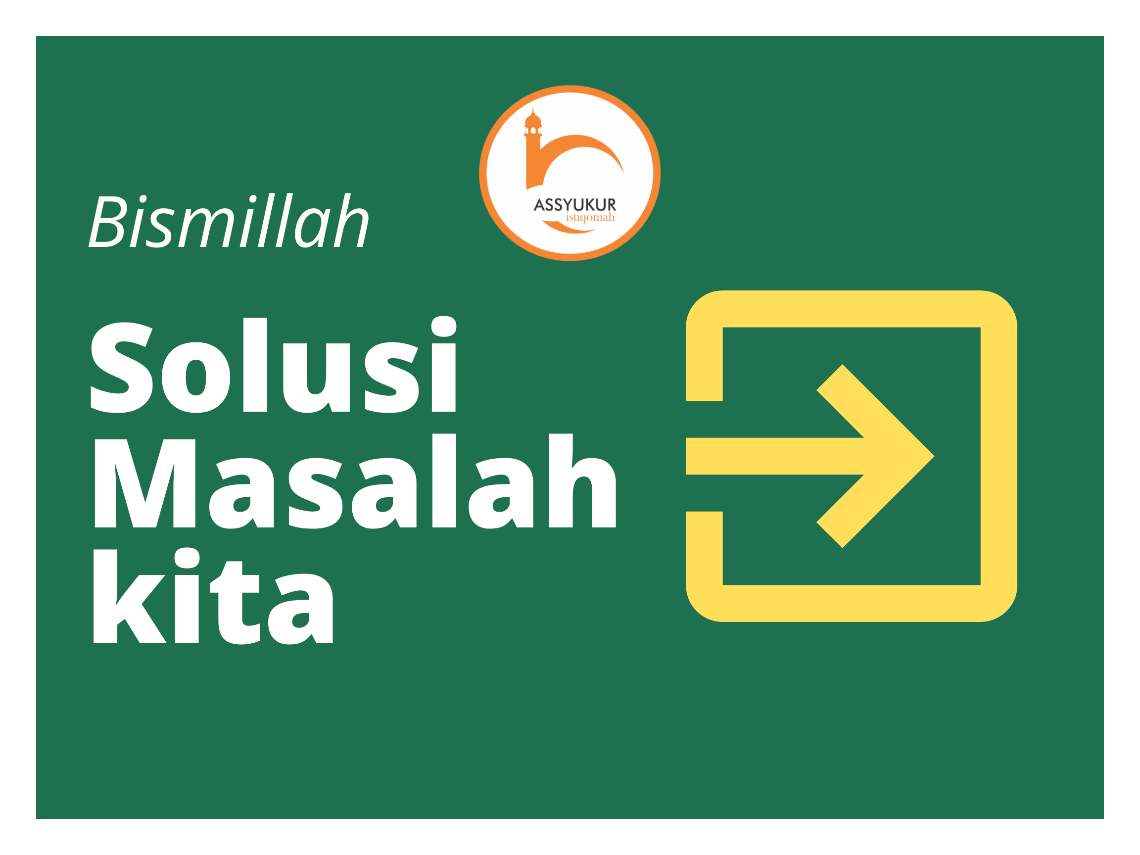 solusi permasalahan hidup kita, jangan putus asa dari rahmat Allah Swt