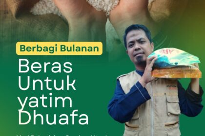 program berbagi beras, Berbagi Beras Bulanan untuk yatim, Dhuafa dan Janda yang kurang mampu