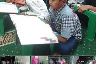 Suasana hari pertama PTS Santri TPA Assyukur Istiqomah