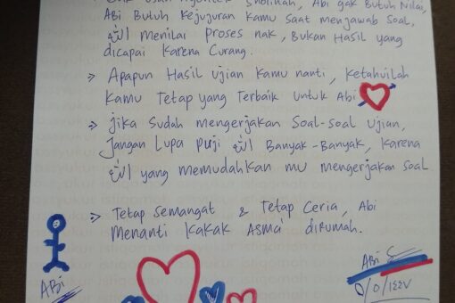 Surat Cinta Ayah untuk Anaknya yang akan mengikuti Ujian