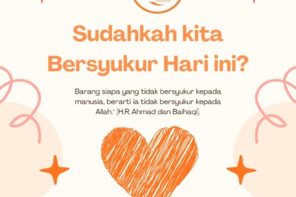 Puncak rasa syukur itu adalah Ridho dengan semua takdir Allah Swt